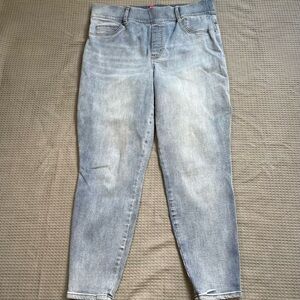 Spanx Skinny Ankle Jeans 1X Womens Slimming Light Wash Stretch Pull On